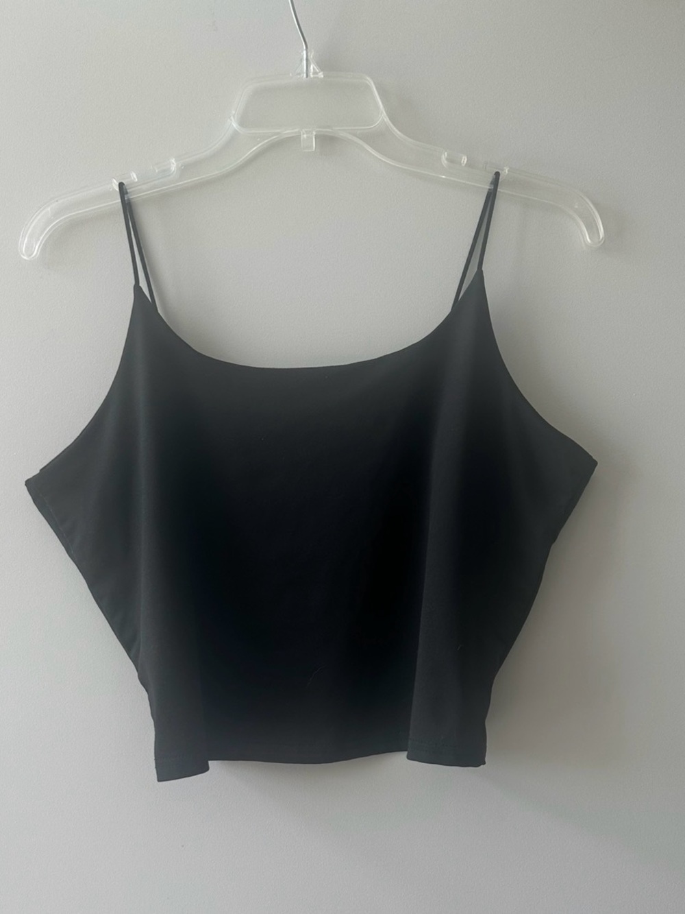 Women’s Black Spaghetti Strap Crop Top